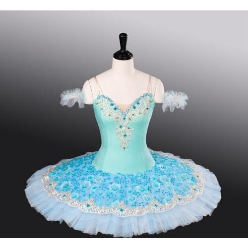 Women Velvet Fabric Ballet Pancake AT9002 10 Layers Hard Tulles Skrik Tutus Girls Ballet lLightweight Competition Costumes