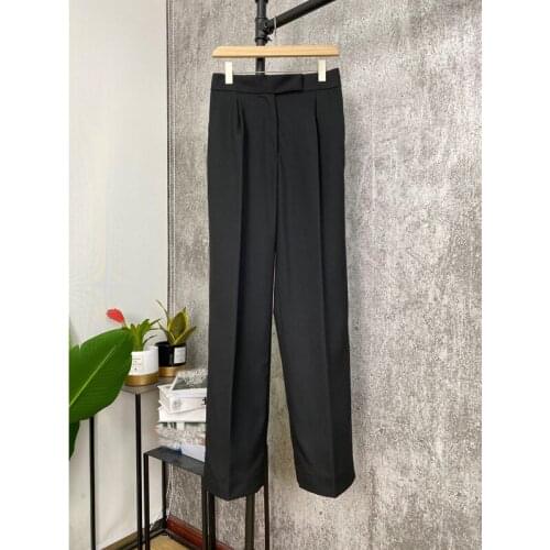 High 11.17 Winter Wool Waist Drape Straight Pants Women Loose Casual Trousers