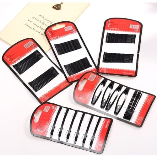 1 Pack Black Metal Thin U Shape Hairpins Hair Pins Invisible Curly Wavy Hair Clips Hair Care Women Jewelry