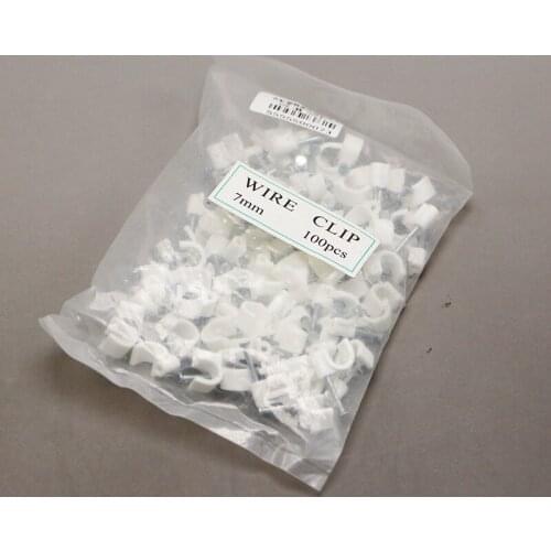 100pcs 7MM Circle Nail Clip White Wire Clasp White Round Type for Woodworking Indoor Decoration