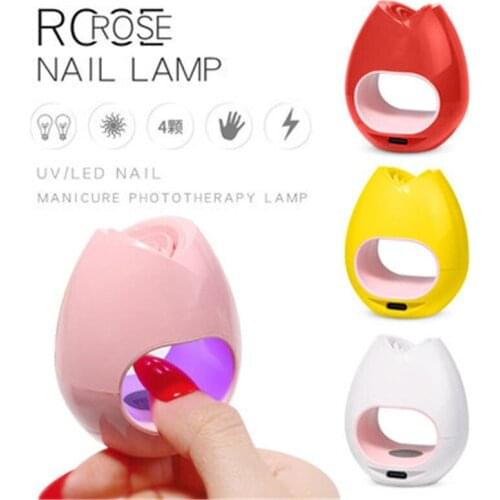 16W Mini Rose Professional UV LED Nail Lamp for Nail Gel Polish USB LED Nail Light Nail Dryer Lamp