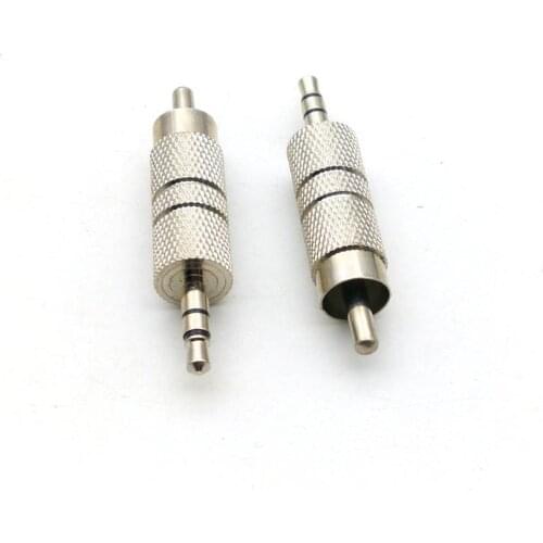2PCS copper copper RCA plug TO 3.5MM 1/8 male STEREO PLUG connector