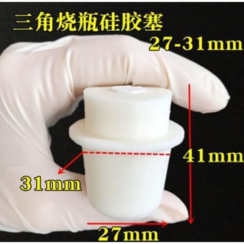 5pcs Silicone Stopper for Erlenmeyer Conical Triangle Flask Upper Diameter 31mm * Lower Diameter 27mm