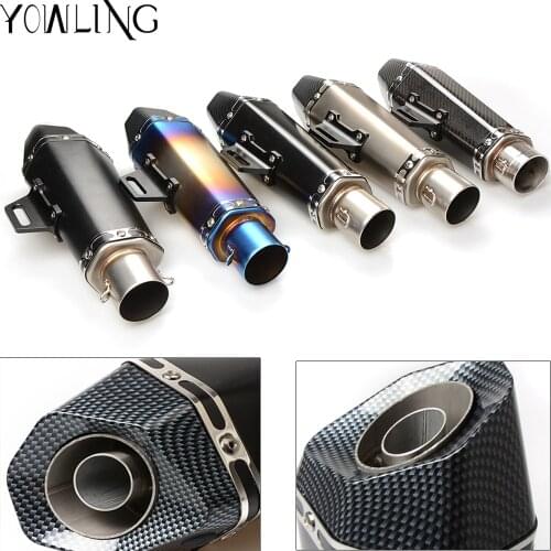 51mm Motorcycle Muffler Carbon Fibre Moto Exhaust pipe CBR125 CBR250 CBR400 CBR600 CBR900 CBR1000 CB CB600 MSX 125 MSX125SF