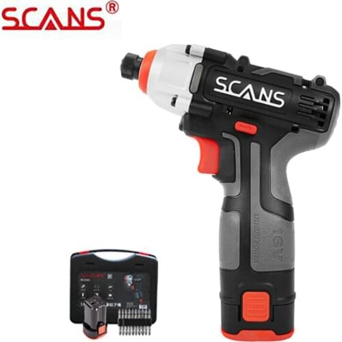 Electric Impact Screwdriver 16V Cordless Hammer Drill with Toolbox High Quality Li-ion Battery SC2161 by SCANS Free Return