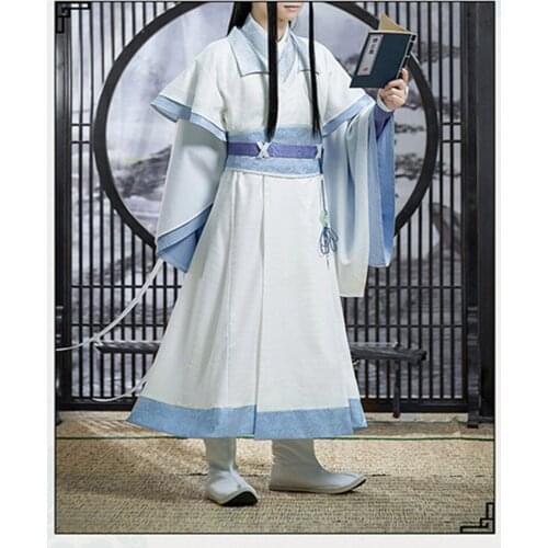 Anime Mo Dao Zu Shi Lan Wangji Costumes Lan Zhan Juvenile Cos Ancient Halloween Cosplay Costume For Men H