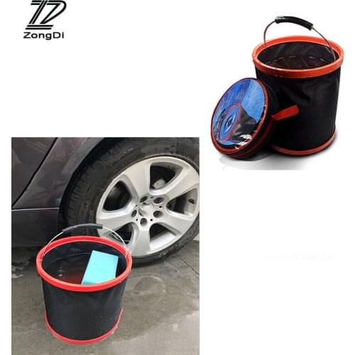 ZD Car Accessories For Alfa Romeo 159 BMW E46 E39 E36 E90 Audi A3 A6 C5 A4 B6 B8 Car Cleaning Tool Trunk Storage Wash Bucket Bag