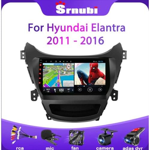 Car Radio Android 9.0 For Hyundai Elantra Avante I35 2011-2016 Multimedia Player GPS Navigaion 4G Split Screen Floating Window