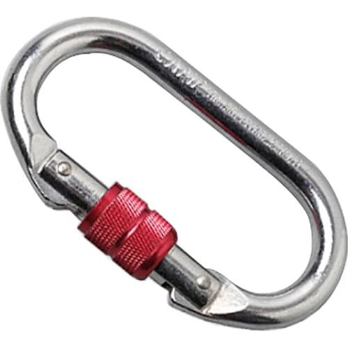 Safety Buckle O-shaped Stainless Steel Lightweight anti-skid Climbing Survival Security Locking Carabiner Buckles