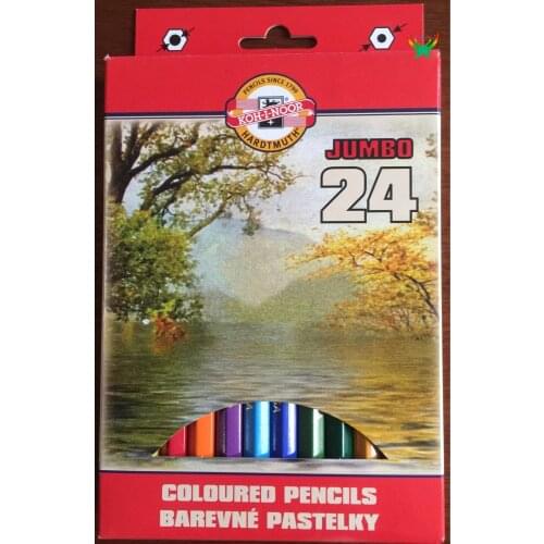 Czech Koh-i-Noor drawing beginners imported raw hexagonal 24 color lead painting art painted hand-painted lead paper box art pen