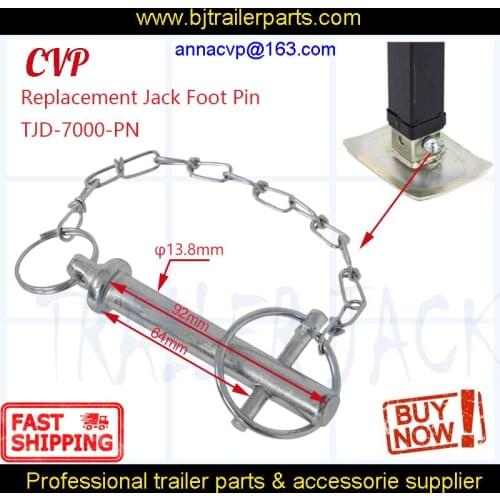 CVP Trailer Jack Drop Leg Foot Replacement Footplate Keeper Pin for RAM Square Direct Weld Camper RV Parts Caranvan Accessories