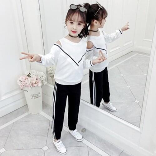 Childrens Clothing Girl Sets Kids Clothes Girls Baby Clothes Summer Track Suits For Kids Pure Cotton UV Protection Sports Kit