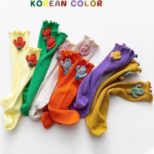 Kids Baby Girl Candy Color Mid-calf Length Sock Autumn Winter Infant Baby Girl Childrens Socks