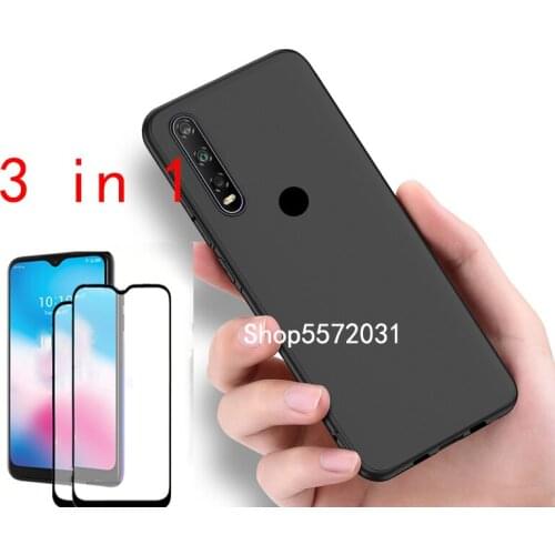 For TCL A1 Alpha 20 Case Slim Soft TPU Matte Case With Screen Protector