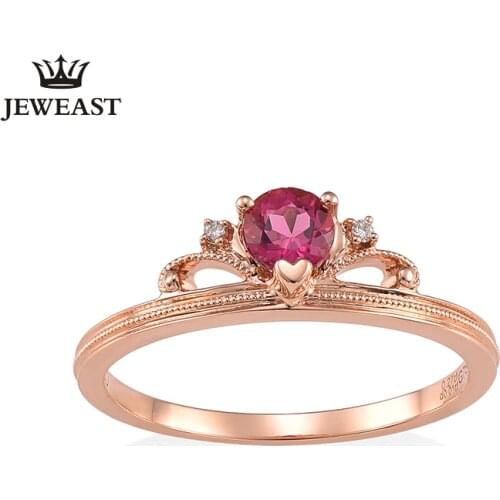 ENZO Natural Tourmaline 18K Pure Gold 2020 New Hot Selling Top Ring Women Heart Shape Ring For Ladies Woman Genuine Jewelry
