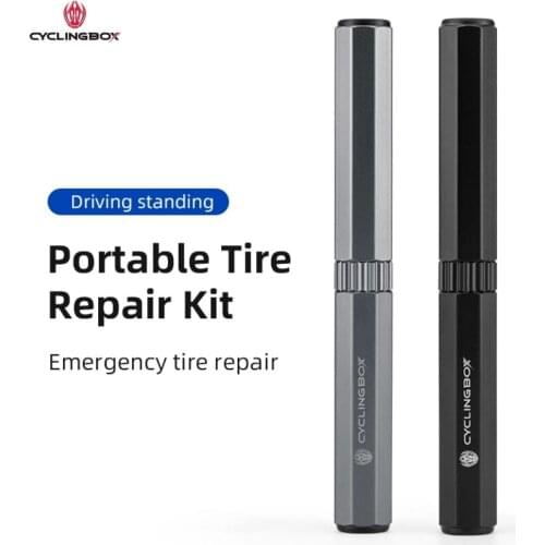 CyclingBOX Bicycle Repair Tool Drill Bit Tubeless Tire Repair Portable Emergency Tire Repair Strip Repair Tire Rubbing Stick