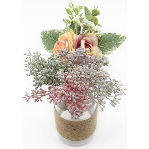 15 CM 6 Pieces Artificial plants Home decoration accessories Vases for decoration Wedding Diy Crafts Christmas Garland Candy box