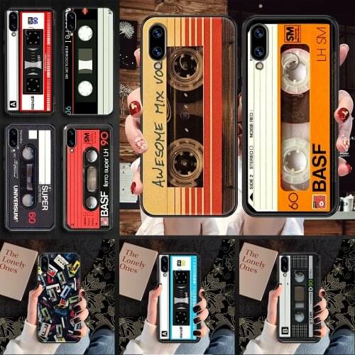 Old cassette Classical Phone case For Huawei Honor 6 7 8 9 10 10i 20 A C X Lite Pro Play black 3D waterproof art prime pretty