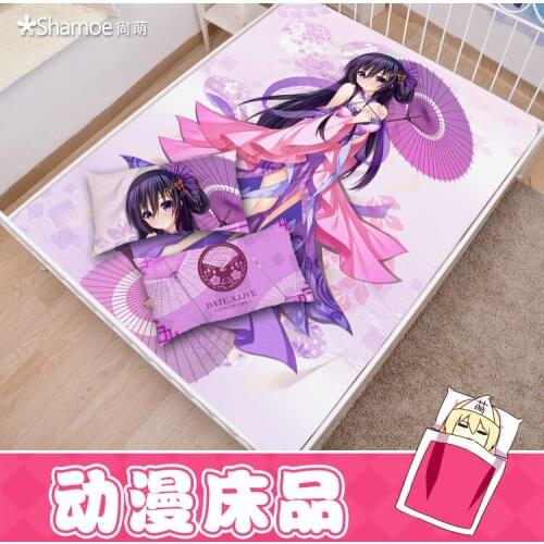 Anime Cartoon Date A Live Yatogami Tohka Quilt Cover Soft Printed Bedding Set With Pillow Case Bed Sheet Duvet Cover Set