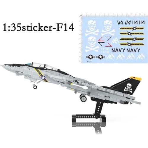 Creator MOC Building Block Kids Military Fighter F-14Tomcat Supersonic Combat Aircraft Assembly Model DIY Brick Childrens Toys