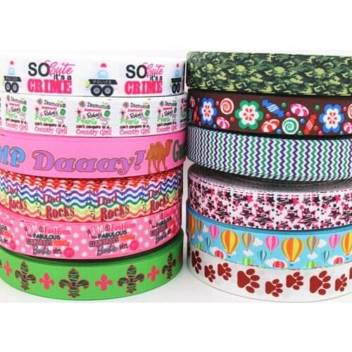 7/8'' Free shipping letter balloon paw printed grosgrain ribbon hairbow headwear party decoration diy wholesale OEM 22mm S30