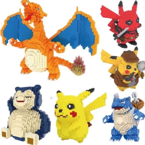 Pikachu Diamond Mini Building Block Pokémon Brick Pokemon Building Block Compatible Cartoon Pet Anime Ball Toy Gift