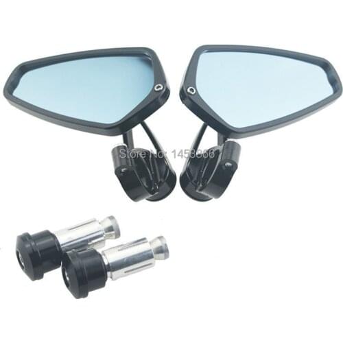 Motorcycle CNC 7/8" 22mm Handlebar Bar End Rearview Mirrors For Ducati 1100 EVO Year 2011 2012 2013