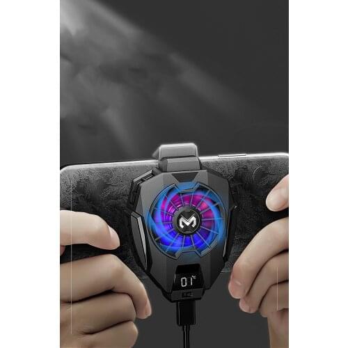FunCooler Mobile Phone Radiator Gaming Cooler with Temperature Display Liquid Cooling Fan RGB for iPhone Huawei Xiaomi Samsung