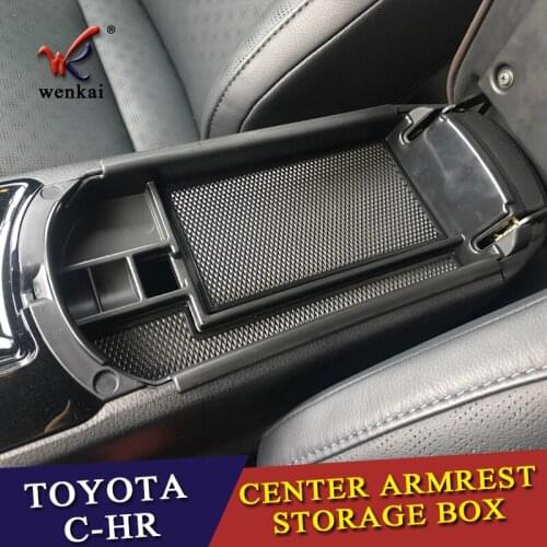 Plastic car-styling Auto Car Accessories Interior Car Center Armrest Storage Glove Box 1set for Toyota C-HR CHR 2016 2017 2018
