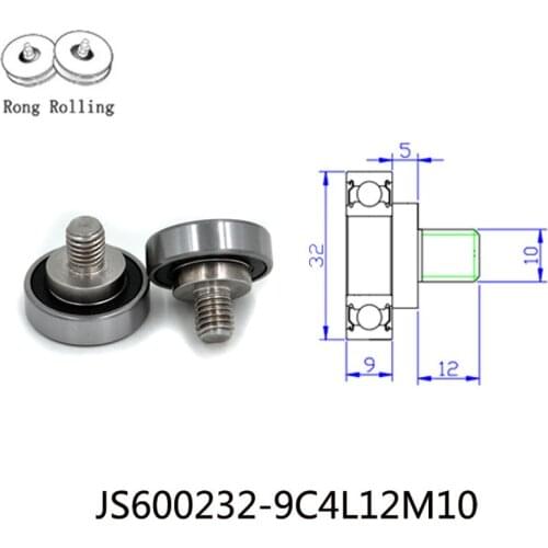 Bearing steel material 6002zz bearing with 303 stainless steel material 10X12 screw,Special support pulley on equipment