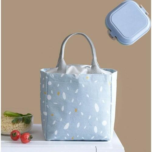 Portable Thermal Insulated Lunch Bag Food Storage Bag Travel Working Box Kitchen Storage Women Tote Storage Ice Bags