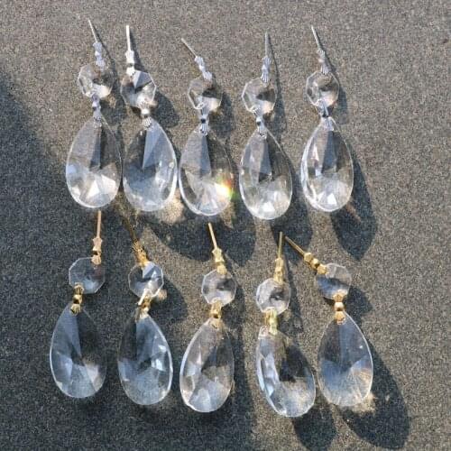 20pcs/lot Clear Faceted crystal Chandelier Prisms Chandelier CrystalS Glass Suncatcher Ornament