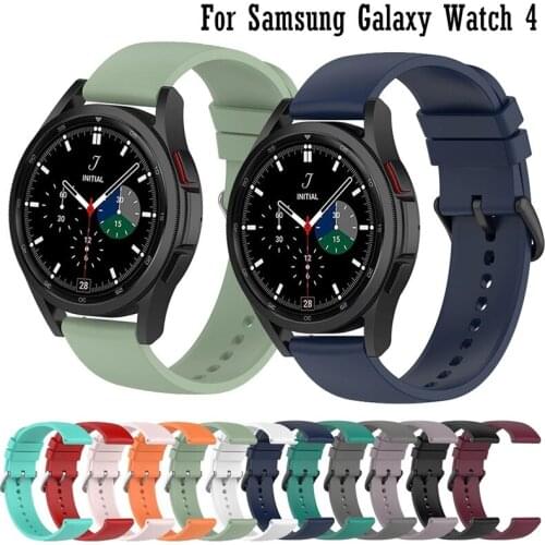 Straps For Samsung Galaxy Watch 4 44mm 40mm / 4 Classic 42mm 46mm WatchStrap band Sport Silicone Wristbands Accessories Bracelet