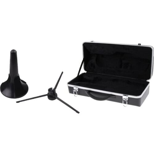 Shockproof Bb Trumpet Case Padded Gig Bag with Stand for Trumpet Parts