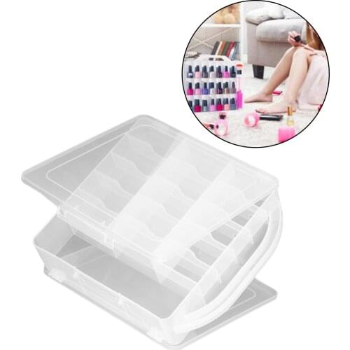 Universal Nail Polish Case Storage Caddy Organizer for 30 Bottles, Space Saver 12 x 11 x 3.2 inches