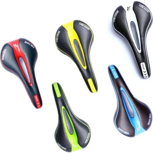 Bicycle Saddle Shock Absorbing Hollow MTB Road Bike Silicone Skid-proof Saddle Seat Silica Gel Cushion Seat Cycling Accessories