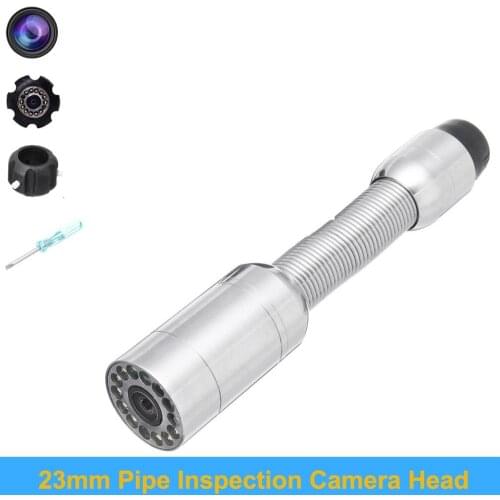 Wholesale 23mm Stainless Steel Sewer Waterproof Industrial Pipel Endoscope Inspection Camera Head With 12Pcs LED Lights
