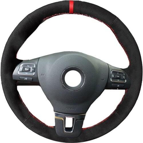 Alcantara Suede Car Steering Wheel Cover Case for Volkswagen VW Gol Tiguan Passat B7 Passat CC Touran Jetta Mk6 Car Accessories