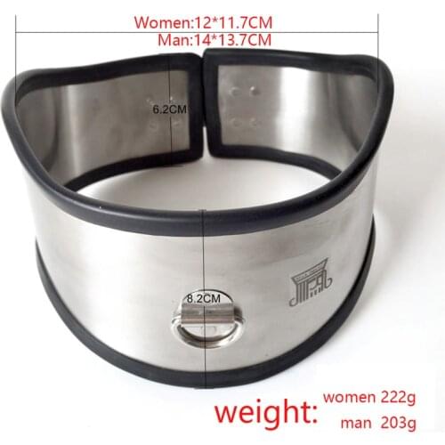 New Sex Shop Stainless steel neck collar protector，Bdsm Bondage Restraint Belt Slave Fetish Neck Strap，Sex Game Couples toys