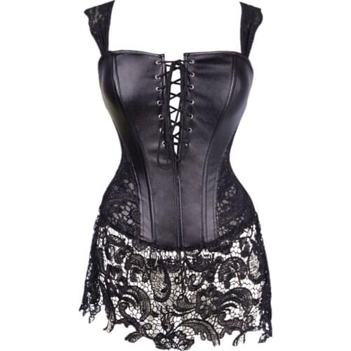 Ladies Sexy Lace Shapers Temptation Underwear Sleeveless Backless Lace Court Corset Bodysuit Clubwear Costumes Femme New 2021