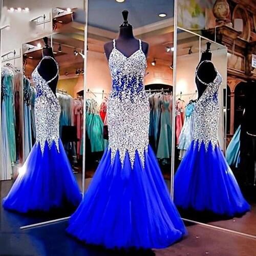 YIWUMENSA Sexy Backless Cross Spaghetti Strips Mermaid Prom Dresses 2021 For Women Evening Party Gown Custom Made Robe De Soiree