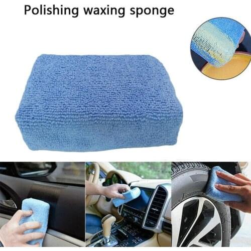 1pcs Car Cleaning Microfiber Towel Cloth Waxing Sponge Car Detailing Wash Cleaning Waxing Microfiber Sponge Car Maintenance Tool
