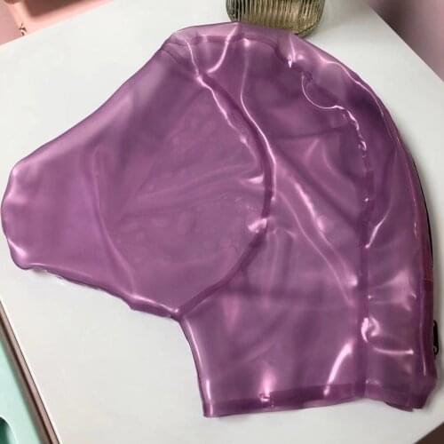 100% Latex hood Mask breathing hood Halloween hood Rubber face mask latex gear for party no zipper
