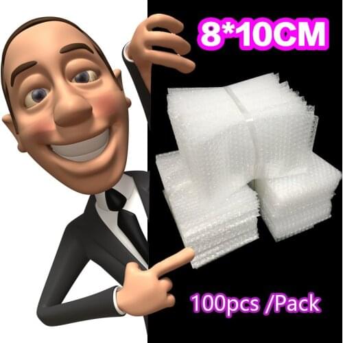 100pcs 8*10cm 10*15cm 150x200 mm Bubble Envelopes Wrap Bags Pouches packaging PE Mailer Packing package