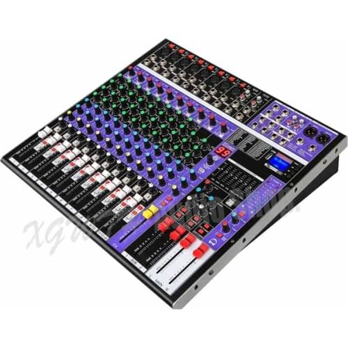 12 Channel Sound Mixing Console with Bluetooth Record 99 DSP Effect USB Function Professional Audio DJ Mixer