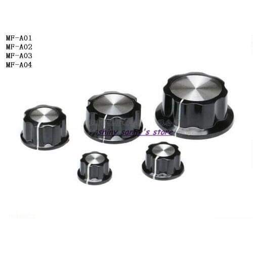 15~30pcs/Lot MF-A01, A02, A03, A04 Bakelite Potentiometer Rotary Knob Potentiometer Knob Cap For RV24 3590S WHT118 WX050