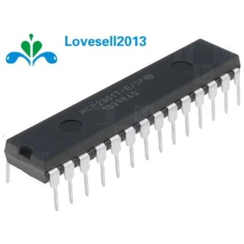 2 PCS MCP23017-E/SP DIP-28 MCP23017 16-Bit I/O Expander With I2C Interface IC 100% New Origin MCP23017