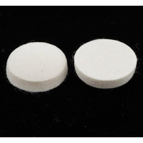 2x Wool Felt Round Dampening Pads Drum Beater Head Percussion Instrument Set