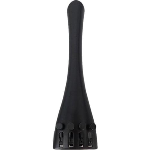 3/4 4/4 Cello Tailpiece Aluminium Alloy Material with Adjustable Tailgut Black Drawplates Fine-Tuning Violin Accessories