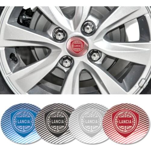 4pcs 56.5mm Car Badge Emblem Sticker Car Wheel Center Cover Cap Hub Rim for Lancia Car accessories Automobiles
